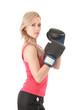 Girl with mitten
