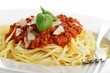 Spaghetti Bolognese mit Parmesan