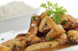 Schweinegeschnetzeltes mit Champignons und Reis