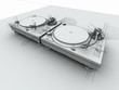 Illustration: DJ Turntables 3D Sketch DJ Turntables 3D Sketch