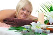 Young woman at spa procedure