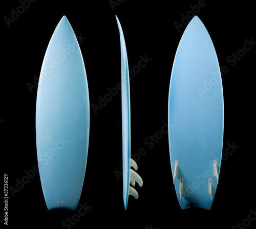 Photo: Surf Board on Black Background Surf Board on Black Background