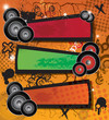 Collection of three urban grungy music banners Collection of three urban grungy music banners