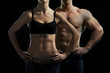 man and a woman in the gym