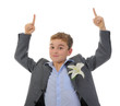 boy with flower