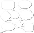 Comic speech empty white bubbles Comic speech empty white bubbles