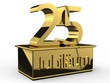 Jubiläum 25 Podest gold