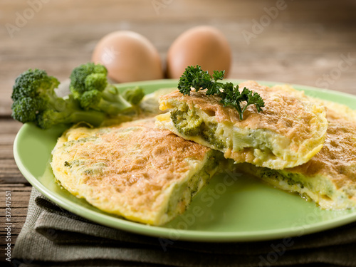 Photo: omelette with broccoli omelette with broccoli