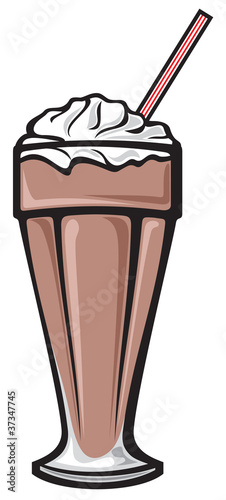 cartoon chocolate milkshake