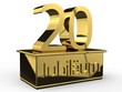 Jubiläum 20 Podest gold