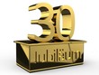 Jubiläum 30 Podest gold