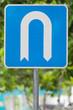 U-turn allowed road sign