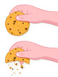 Vektor: Thats The Way The Cookie Crumbles Idiom Thats The Way The Cookie Crumbles Idiom
