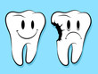 Fun Faces On Healthy And Decayed Teeth caries Fun Faces On Healthy And Decayed Teeth caries