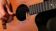 Guitar player fingerpicking