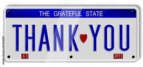 Illustration: Thank you number plates Thank you number plates