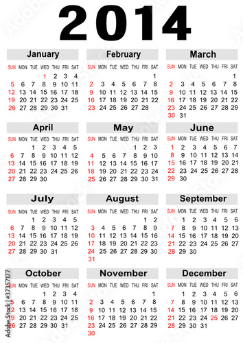 Calendar 2014 on Calendar 2014 Vector Image    Fongfong  37357177   See Portfolio