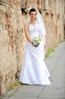 bride with flowers