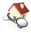 House and stethoscope concept