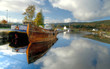 old boats on Caledonian Channel, Scotland