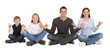 Couple sitting in yoga position