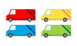 Samochód dostawczy transporter - paczka, wektor Samochód dostawczy transporter - paczka, wektor