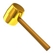 Golden Mallet isolated on white background