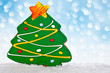 Cute Homemade Gourmet Green Christmas Tree Ginger Bread Cookie