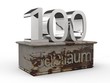 Jubiläum 100 Podest silber