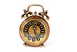 old brass wind up alarm clock