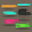 Colorful Brush Strokes with Shadow