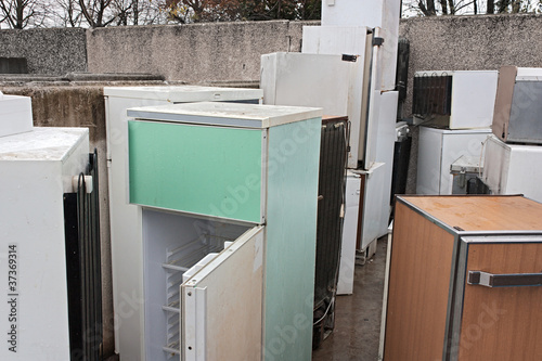 Photo: hazardous waste - fridges dump hazardous waste - fridges dump