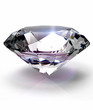 Diamond over a white background