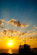 Sun set on sea Sun set on sea