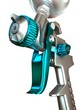 3D Illustration Spray Gun on White Background
