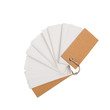 Bunch of reminder paper sheets fixed with steel ring isolated.