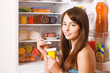 smile girl with yogurt