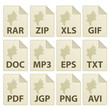 vector aged document icons