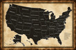 Map of USA with states