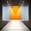 Fashion empty runway.