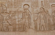 Carving of gods on wall in Kom Ombo temple, Egypt