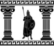 black warrior with with columns. first variant