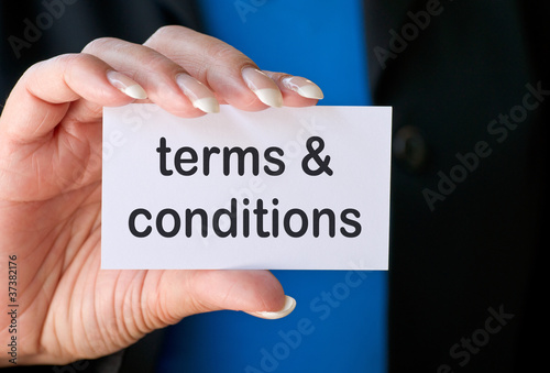 Photo: terms and conditions terms and conditions
