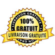 Livraison 100% gratuite. Badge doré. Livraison 100% gratuite. Badge doré.