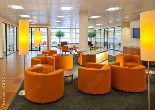 Photo: public space in bank office public space in bank office