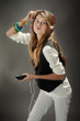 Adolescente avec balladeur mp4 Adolescente avec balladeur mp4