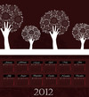 annual calendar for 2012