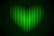 Stage with green curtain and spotlight great, heart-shaped Stage with green curtain and spotlight great, heart-shaped