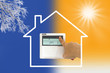 Concept maison chauffage, climatisation
