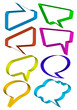 set of 3d speech bubbles, vector